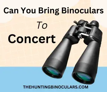 can you bring binoculars to a concert